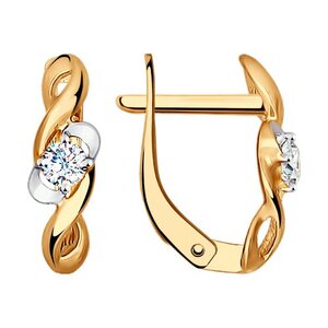 Серёжки Английские Фианит