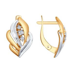 Серёжки Английские Фианит